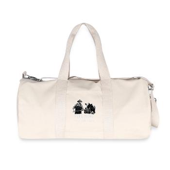 Kuhglück: Mehr Futter fürs Vieh - Recycelte Canvas-Sporttasche von Stanley/Stella - Naturweiß - Vorne