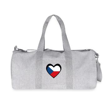 Černé Srdce Česko - Recycelte Canvas-Sporttasche von Stanley/Stella - Grau meliert - Vorne