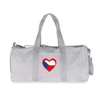 Červené Srdce Česko - Sac de sport en toile recyclée Stanley/Stella - gris chiné - Devant