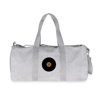 Vinyl Record Circle Text Box Base - Recycled Canvas Sports Bag by Stanley/Stella - heather grey - Front