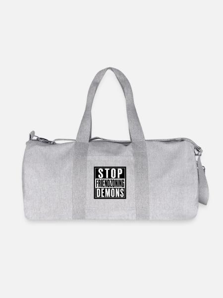 Stop Friendzoning Demons - Recycled Canvas Sports Bag by Stanley/Stella - heather grey