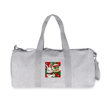 Weihnachtshase . 1 - Recycelte Canvas-Sporttasche von Stanley/Stella - Grau meliert - Vorne
