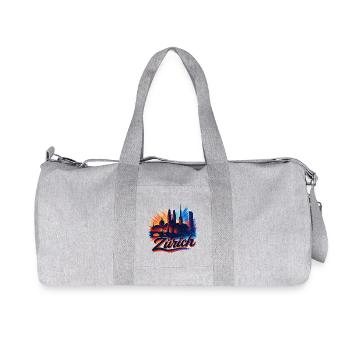 Zürich Skyline – Moderne Epische Silhouette - Recycelte Canvas-Sporttasche von Stanley/Stella - Grau meliert - Vorne