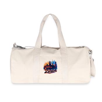 Zurich Skyline – Modern Epic Silhouette - Recycled Canvas Sports Bag by Stanley/Stella - natural - Front