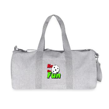 Floorball , No Floorball No Fun - Recycelte Canvas-Sporttasche von Stanley/Stella - Grau meliert - Vorne