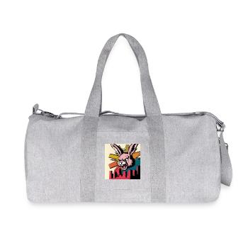 Déchaînement du lapin maléfique - Sac de sport en toile recyclée Stanley/Stella - gris chiné - Devant