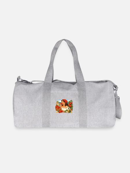 Tomato Girl Vintage - Retro Tomaten Grafikprint - Recycelte Canvas-Sporttasche von Stanley/Stella - Grau meliert