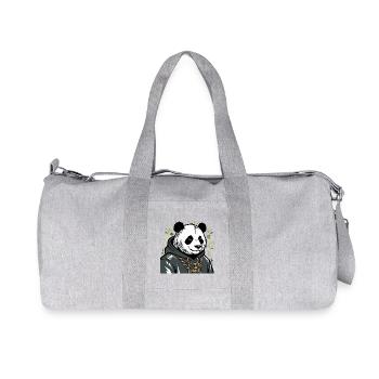 Streetwear Hip Hop Panda Bear - Recycled Canvas Sports Bag by Stanley/Stella - heather grey - Front