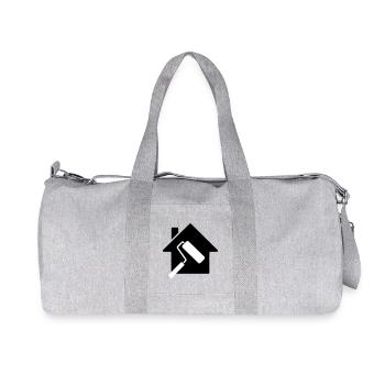 Maler Haus Farbrolle Motiv - Recycelte Canvas-Sporttasche von Stanley/Stella - Grau meliert - Vorne