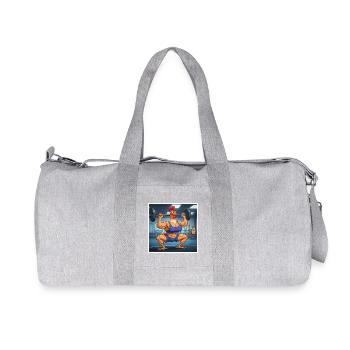 Collection de dessins animés GIDAGI Fitness - Sac de sport en toile recyclée Stanley/Stella - gris chiné - Devant