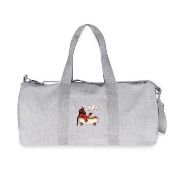 Le diable qui se repose dans la baignoire - Sac de sport en toile recyclée Stanley/Stella - gris chiné - Devant