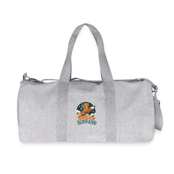 Endlich Schulkind – Capybara Einschulung - Recycelte Canvas-Sporttasche von Stanley/Stella - Grau meliert - Vorne