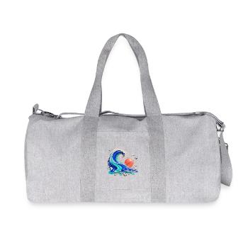 Vague Colorée Solaire - Sac de sport en toile recyclée Stanley/Stella - gris chiné - Devant