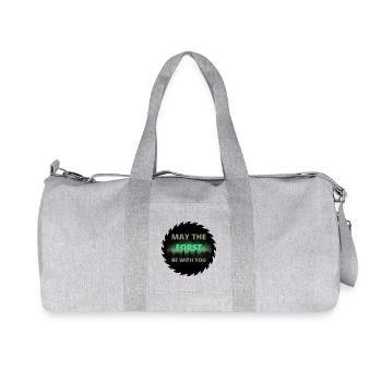 May the Forst be with you Sägeblatt-Edition - Recycelte Canvas-Sporttasche von Stanley/Stella - Grau meliert - Vorne