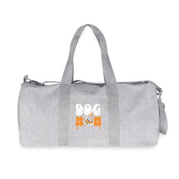 Dog Mom Hundemama Spruch Shirt Geschenk - Recycelte Canvas-Sporttasche von Stanley/Stella - Grau meliert - Vorne