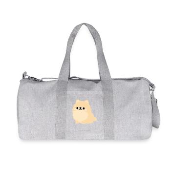 Pastell-Pomeranien-Welpe - Recycelte Canvas-Sporttasche von Stanley/Stella - Grau meliert - Vorne