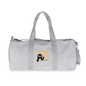 Social Media Seriously Harms Mental Health Pinguin - Recycelte Canvas-Sporttasche von Stanley/Stella - Grau meliert - Vorne