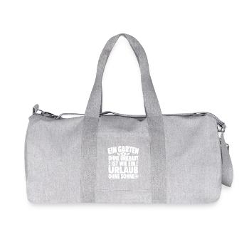 Ich Hab Nicht Mehr Zeit – Ich Hab Nur Geduld - Recycelte Canvas-Sporttasche von Stanley/Stella - Grau meliert - Vorne