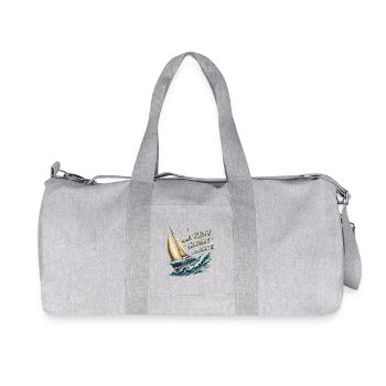 Vent et Voile: Route maritime - Sac de sport en toile recyclée Stanley/Stella - gris chiné - Devant