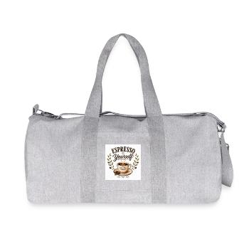 Espresso Yourself Coffee nil cafe Vintage - Recycelte Canvas-Sporttasche von Stanley/Stella - Grau meliert - Vorne