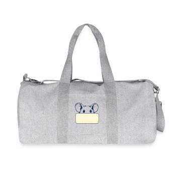 Name tag mouse - Recycled Canvas Sports Bag by Stanley/Stella - heather grey - Front