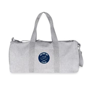 Quitting Time - need to go Cycling Emblem - Recycled Canvas Sports Bag by Stanley/Stella - heather grey - Front