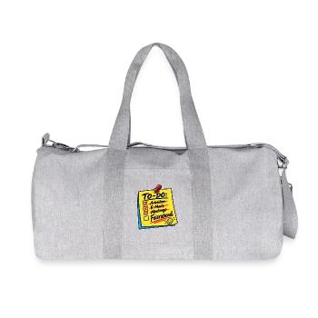ToDo Feierabend Checkliste - Recycelte Canvas-Sporttasche von Stanley/Stella - Grau meliert - Vorne