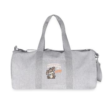 Morgenmuffel Hase - Recycelte Canvas-Sporttasche von Stanley/Stella - Grau meliert - Vorne