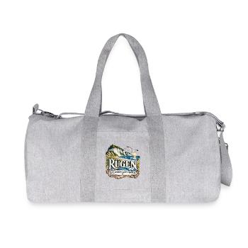 Rügen Küstenwind Kreideküste - Recycelte Canvas-Sporttasche von Stanley/Stella - Grau meliert - Vorne