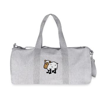 cooles comic schaf funny sheep - Recycelte Canvas-Sporttasche von Stanley/Stella - Grau meliert - Vorne