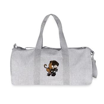 Monkey Rider - Recycelte Canvas-Sporttasche von Stanley/Stella - Grau meliert - Vorne