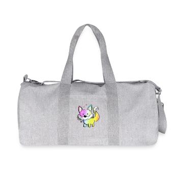 Fox arc-en-ciel - renards - renard roux - prédateur - Sac de sport en toile recyclée Stanley/Stella - gris chiné - Devant