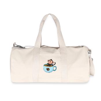 Kaffee-Äffchen - Recycelte Canvas-Sporttasche von Stanley/Stella - Naturweiß - Vorne