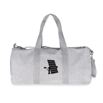 Solar panel with plug - Recycled Canvas Sports Bag by Stanley/Stella - heather grey - Front
