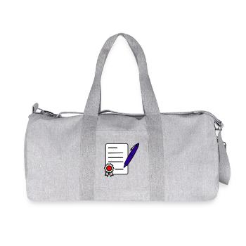 Unterzeichnen Sie einen Vertrag - Recycelte Canvas-Sporttasche von Stanley/Stella - Grau meliert - Vorne