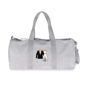 Tenue de mariage marié - Sac de sport en toile recyclée Stanley/Stella - gris chiné - Devant