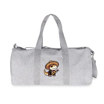 Cinco de Mayo T-Rex Mariachi Party - Recycled Canvas Sports Bag by Stanley/Stella - heather grey - Front