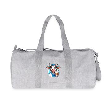 Coffee Cow - Recycled Canvas Sports Bag by Stanley/Stella - heather grey - Front