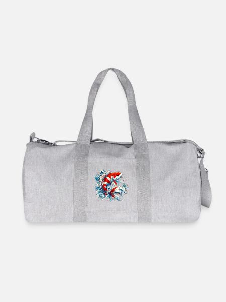 Japanese Japanese Koi Carpfish - Recycled Canvas Sports Bag by Stanley/Stella - heather grey