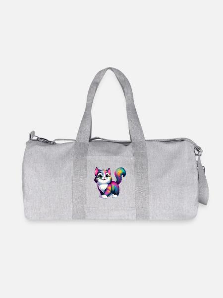 Katze - Recycelte Canvas-Sporttasche von Stanley/Stella - Grau meliert