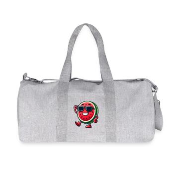Frais, Melon, Pastèque, Fruit, Été, Soleil, Bril - Sac de sport en toile recyclée Stanley/Stella - gris chiné - Devant