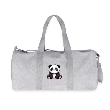 Panda - Recycelte Canvas-Sporttasche von Stanley/Stella - Grau meliert - Vorne