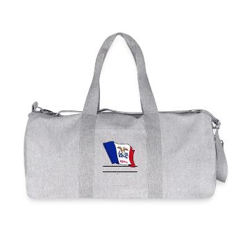 Drapeau Iowa bannière de texte - Sac de sport en toile recyclée Stanley/Stella - gris chiné - Devant