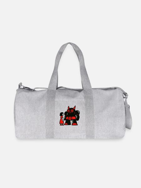 Girl and Robot - Recycled Canvas Sports Bag by Stanley/Stella - heather grey