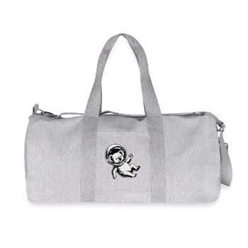 Koala in Space - Cool Astonomy Logo - Recycled Canvas Sports Bag by Stanley/Stella - heather grey - Front