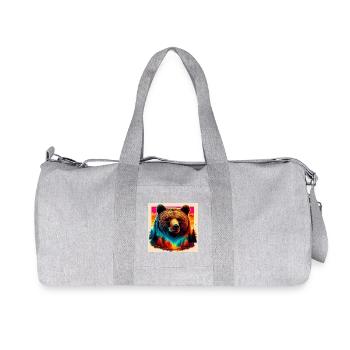 Bär - Recycelte Canvas-Sporttasche von Stanley/Stella - Grau meliert - Vorne
