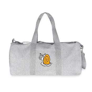Snail anxious unsure looking back cute - Recycled Canvas Sports Bag by Stanley/Stella - heather grey - Front