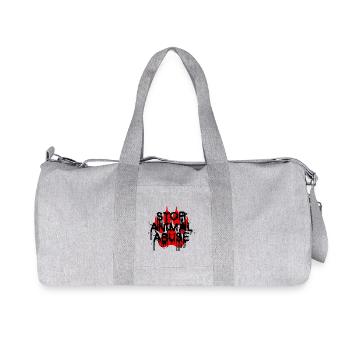 Stop à la maltraitance animale - Sac de sport en toile recyclée Stanley/Stella - gris chiné - Devant
