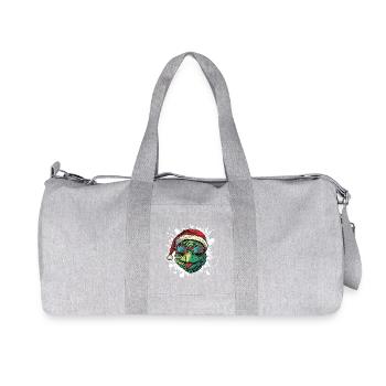 Turtle Christmas Funny - Recycled Canvas Sports Bag by Stanley/Stella - heather grey - Front
