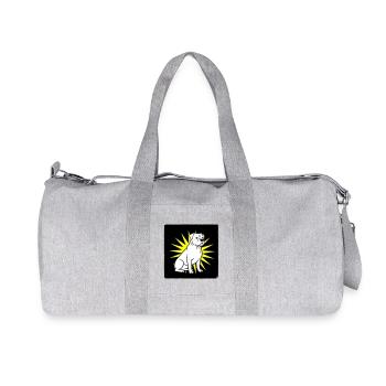 Cool Dog in Punk Rock & Pop Art Style - Recycled Canvas Sports Bag by Stanley/Stella - heather grey - Front